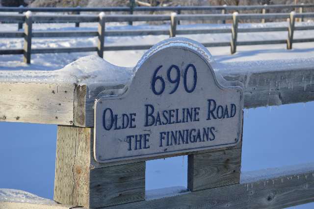 Olde Baseline Road Sign